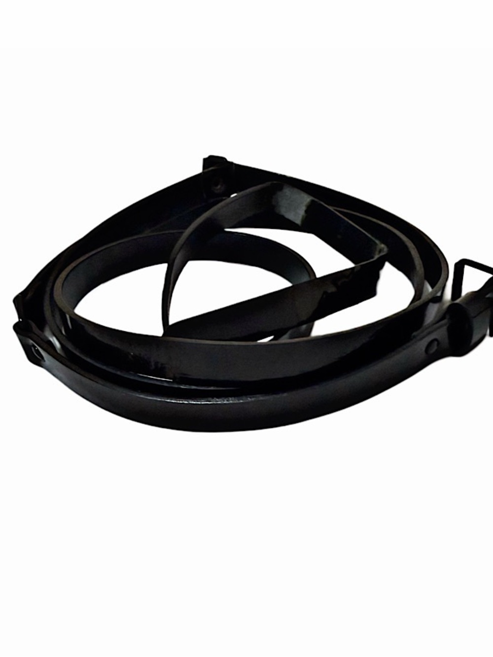 Authentic Dior Homme Black Leather Double Wrap Belt